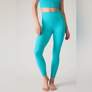 ATHLETA Elation Ultra High Rise Rib Legging M Petite | Bora Bora Rib NEW